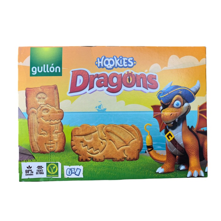 Biscuiti Gullón Dragoni cu faina integrala – 247 g (6 x 41, 2 g) (Hookies)