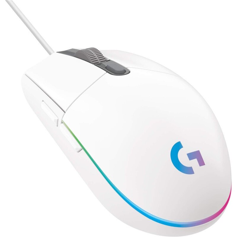 Mouse gaming Logitech G102 Lightsync, 8000 DPI, RGB, Alb, 6 butoane ...