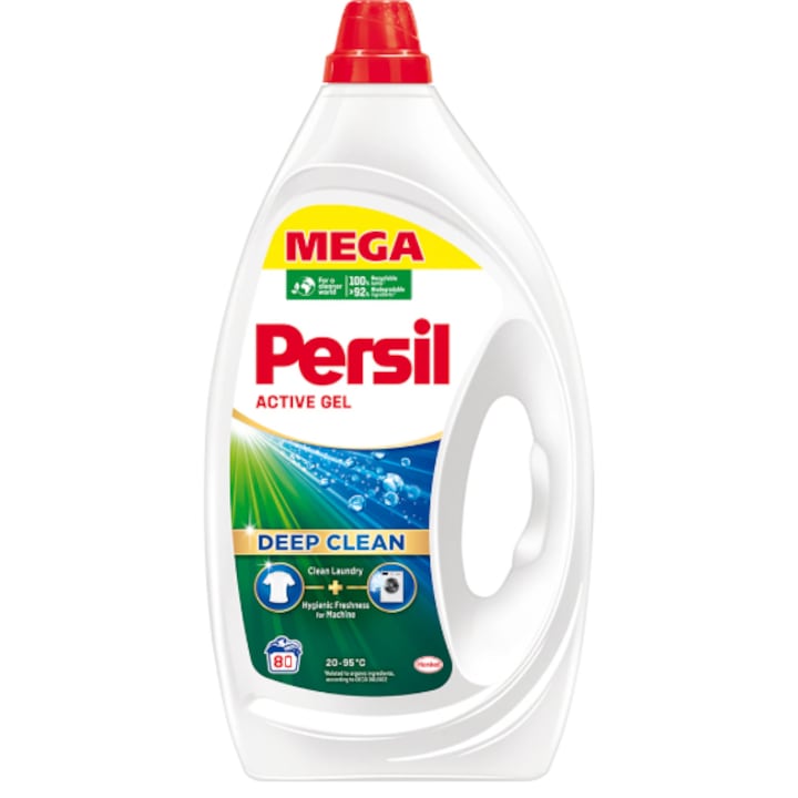 Препарат за пране Persil Deep Clean, универсален, течен, 80 пранета