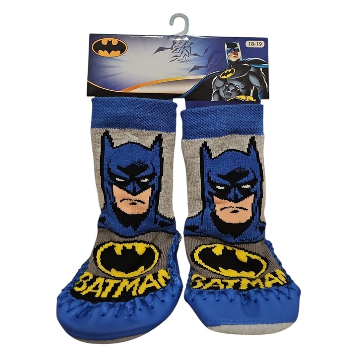 Sosete cu talpa antiderapanta pentru copii, Batman, 18-19