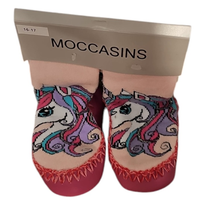Sosete cu talpa antiderapanta pentru copii, Unicorn, 16-17