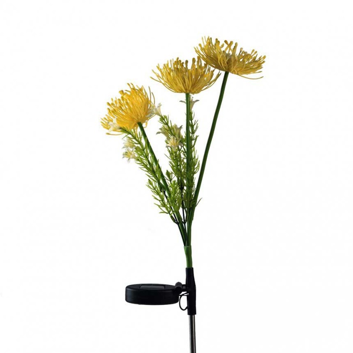 LED соларна лампа Lightex SANTE, 0.03W, 3000K, 10lm, IP44, AA Ni-MH 1.2V, 200mAh, Жълт