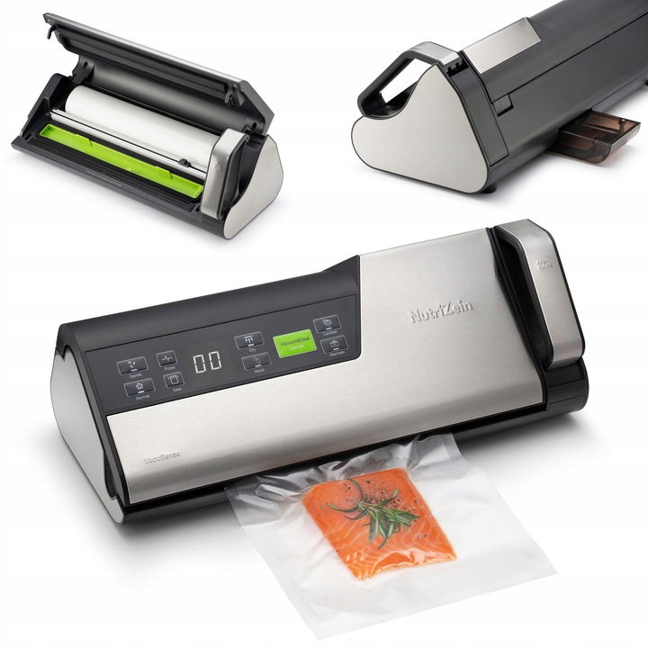 Set Aparat De Vid Cu Accesorii, Nutrizein, Nzvs8000, Putere: 140 W, Numar De Moduri: 7, Reglare Putere De Aspiratie: Da, 40, 5 x 17, 5 x 14, 5 cm, Multicolor, 1 x Aparat De Vid, 1 x Furtun, 1 x Cablu, 1 x Instructiune, 1 x Rola De Folie, 5 x Pungi De Vid