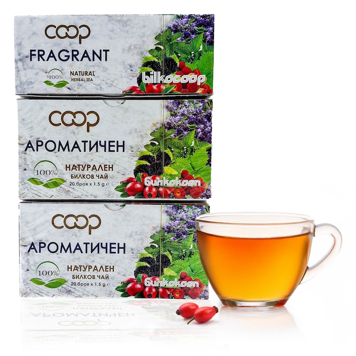 3 db-os Coop illatos tea szett, gyógynövényes, 90 g