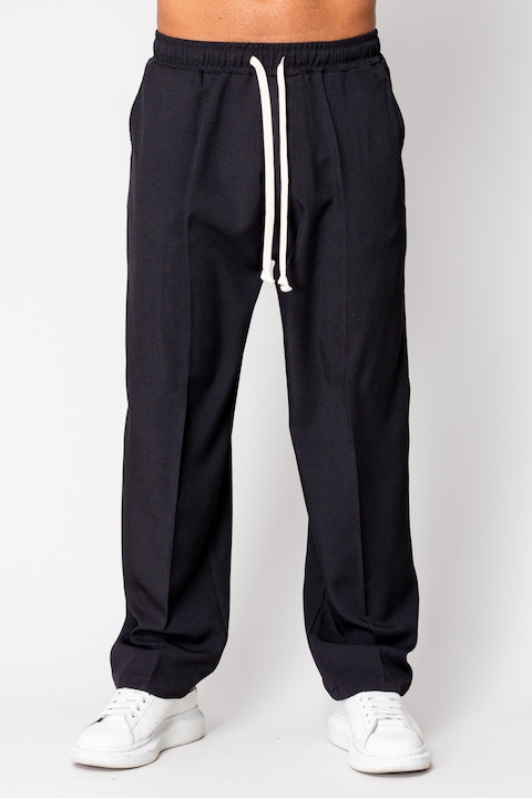 Pantalon lung cu snur Black II 15993, Negru