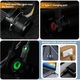Lanterna de cap LED BUANIERT®, 2000 lumeni max, 5 moduri lumina, 300 metri distanta, 7500K, 2200 mAh, Waterproof IPX6, Profesionala, Cablu de incarcare, negru