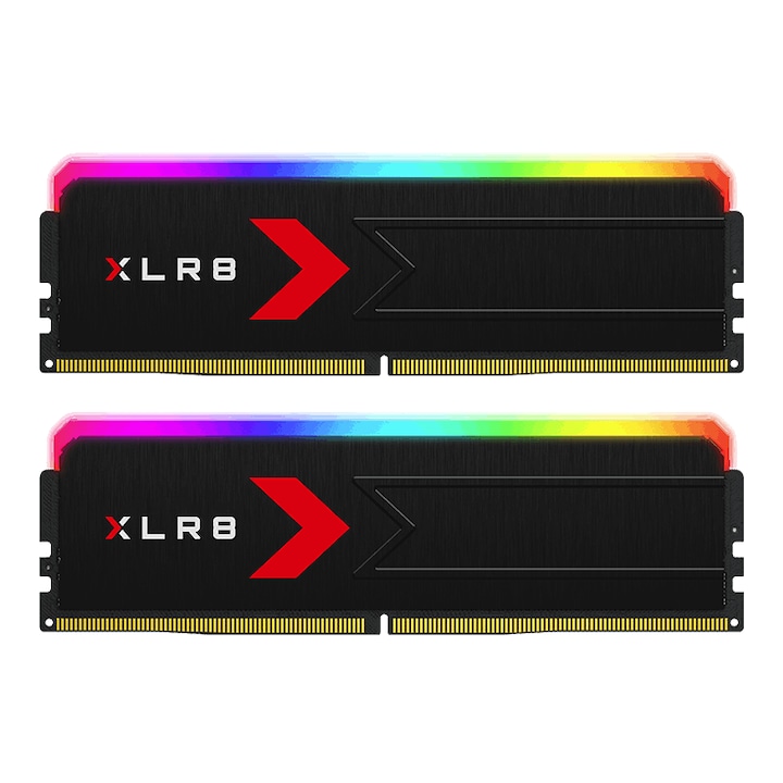 PNY XLR8 RGB RAM memória, 32GB 2x16GB, DDR5, 6400MHz, CL36, XMP és EXPO