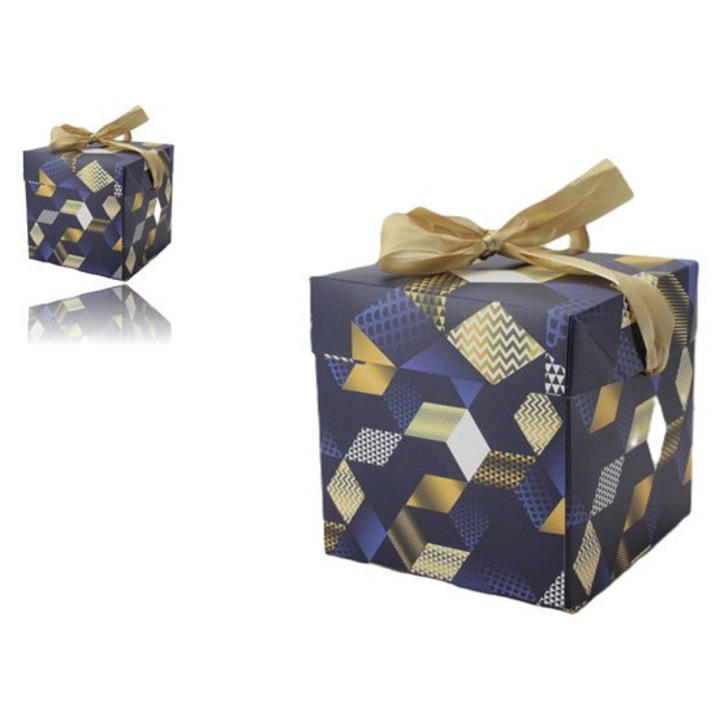 Подаръчна кутия хартиена карирана 11X11X11Cm Lu-88 1бр