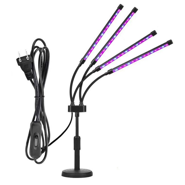 Lampa de lucru CAKMGER, 4 tuburi, 72 LED-uri, ajustabil 360°, 220W, negru