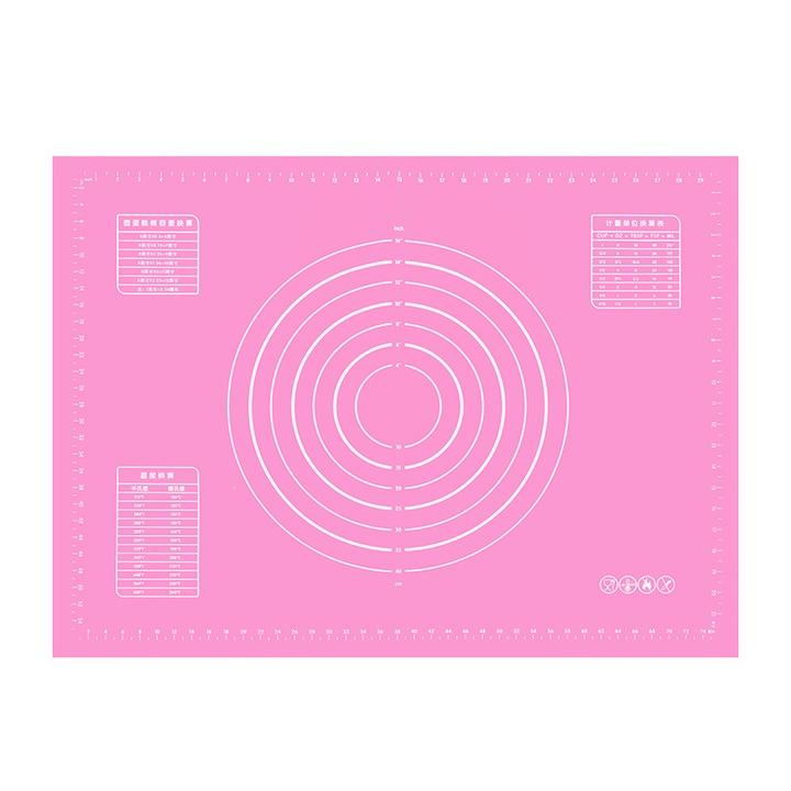 Covoras de framantat din silicon alimentar, 50x70cm, rezistenta la temperaturi ridicate, set cu taietor de aluat