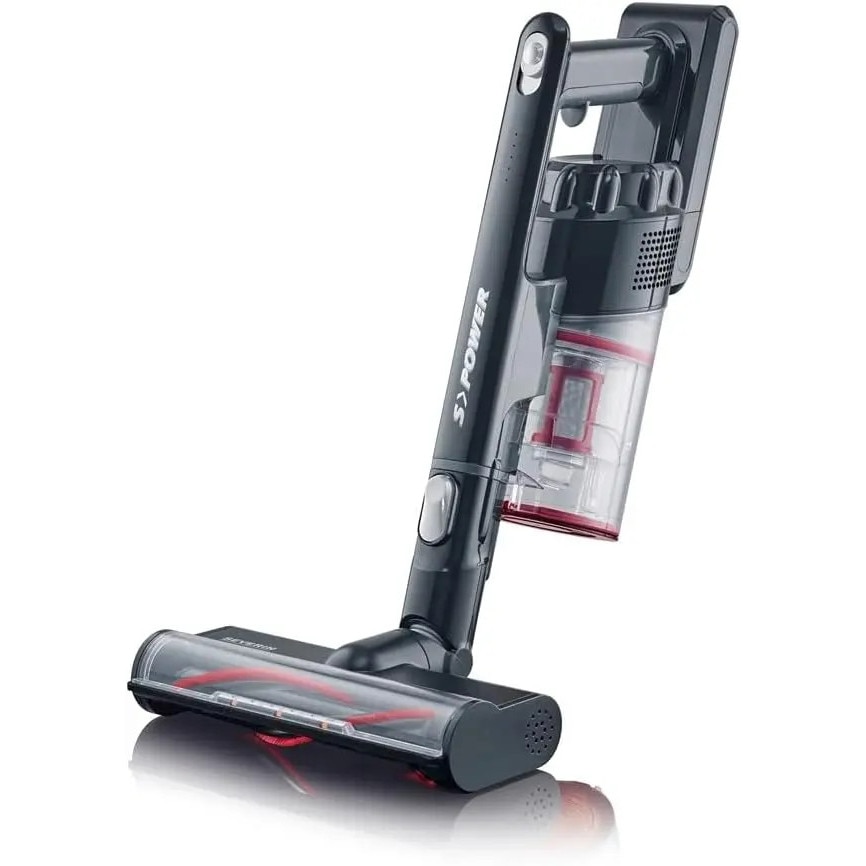 Aspirator vertical si de mana fara sac Severin, S7966, 2in1, pentru toate suprafetele/ masina, reincarcabil, iluminare LED, autonomie 40 min, capacitate colectare praf 550 ml, duza spatii inguste, potrivit si pentru masina, negru