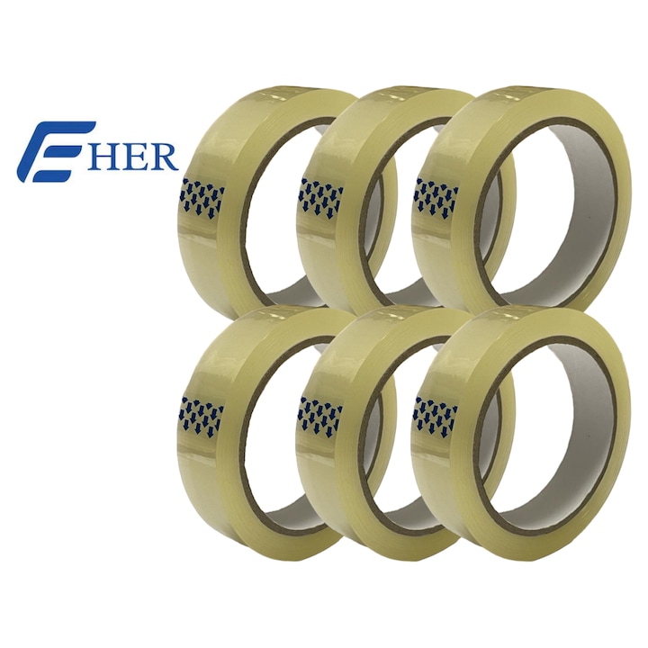 Banda Adeziva tip Scotch, 24mm x 66m, SET 6 ROLE, Eher