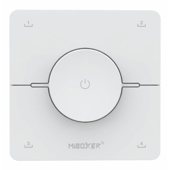 Mi-Light 1991023 Vezeték nélküli, elemes, fali, tekerhető, dimmer, tavirányító, mágneses, 2.4GHz, rádiófrekvenciás, dimmelhető, CCT, f