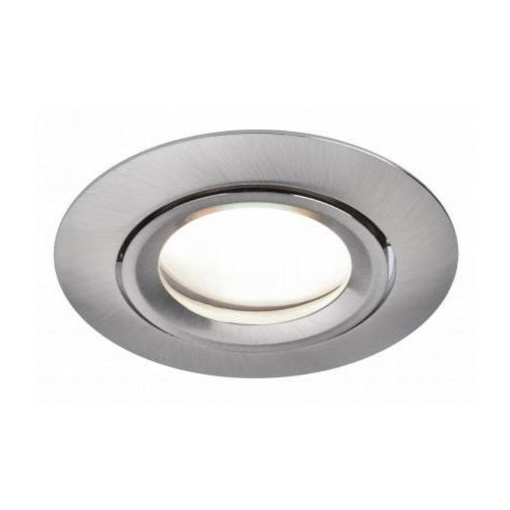 Lutec 2000725 LED lámpatest, spot, billenthető, GU10, RGB, CCT, dimmelhető, süllyesztett, kerek, matt nikkel, 4.7W, LUTEC CONNECT