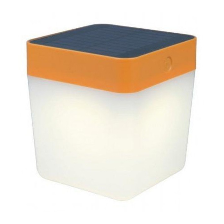 Nestix 2082707 Led lámpatest, kültéri, 1W, napelemes, dimmelhető, meleg fehér, IP44, narancs, LUTEC, TABLE CUBE