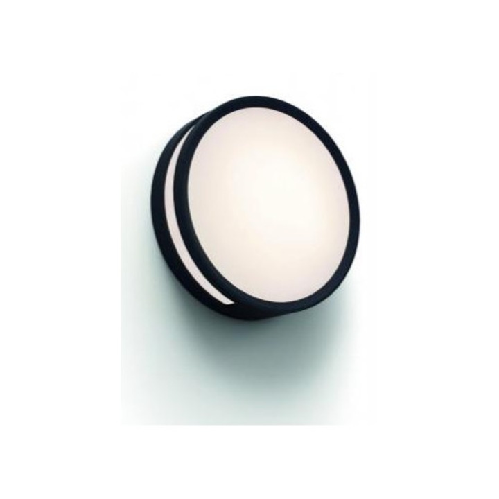 Lutec 11653 LED lámpatest, mennyezeti/oldalfali, 13W, meleg fehér, matt fekete, kültéri, IP54, LUTEC, ROLA