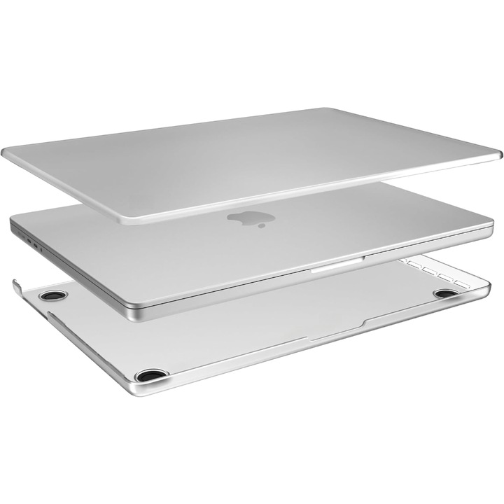 Твърд калъф за MacBook Air 13 (2022/2023/2024/2025) серия M (M4/M3/M2) (A2681/A3113/A3240), калъф и защита за MacBook, прозрачен матов цвят Frost