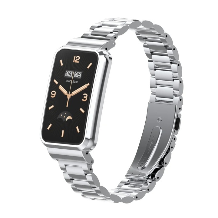 Bratara metalica pentru Xiaomi Smart Band 9 Active / Redmi Smart Band 3, Curea Smart Watch Band - Argintiu