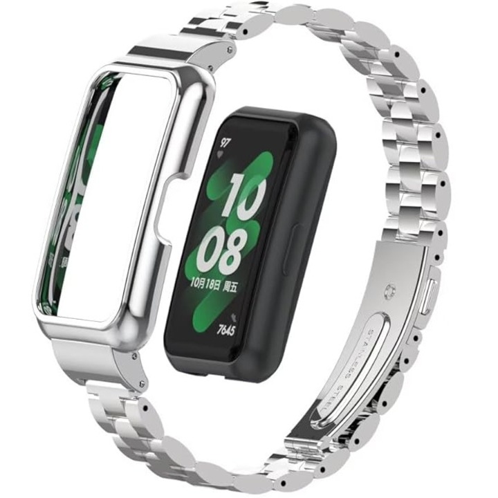 Bratara metalica pentru Huawei Band 10 / 9, Curea Smart Watch Band – Argintiu