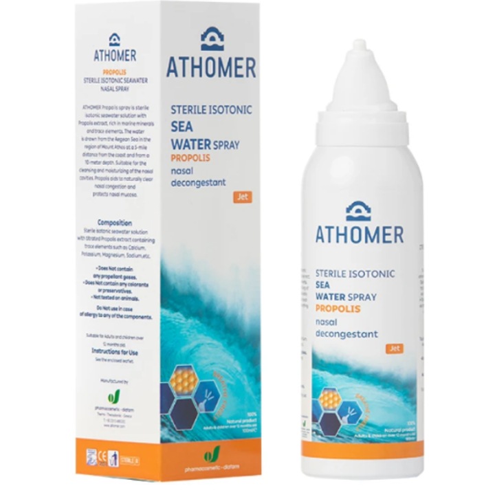 Spray rinofaringian Athomer, 100ml, cu propolis, pentru sanatatea rinichilor, recomandat pentru copii si adulti, 12+