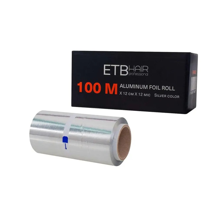 ETB Disposable Rola Folie De Aluminiu Pentru Suvite, 100m X 12cm X 12 Microni