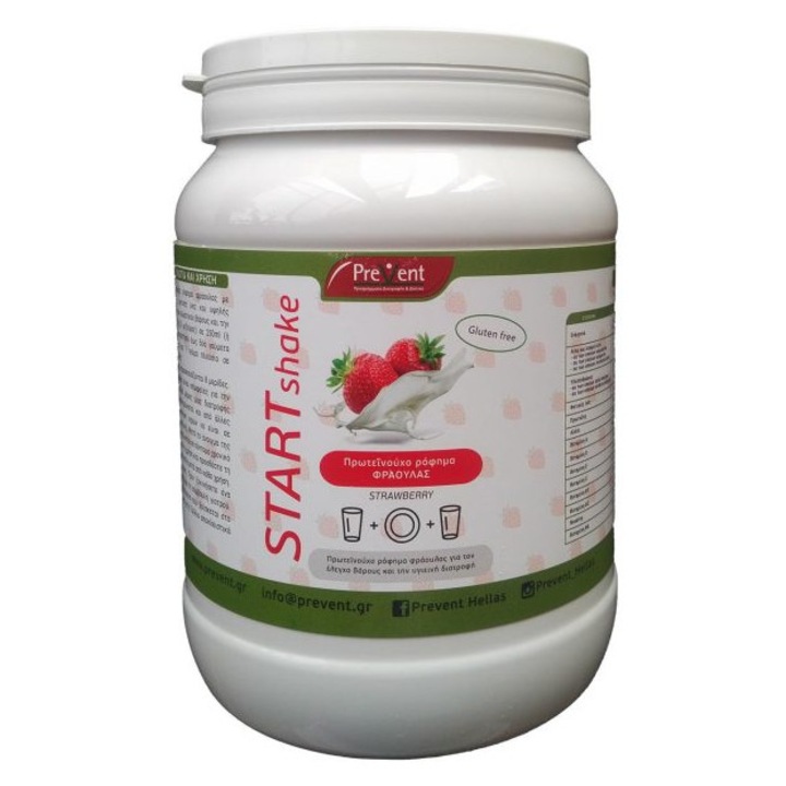 PreVent Start Shake, proteine, aroma de capsuni, 430gr
