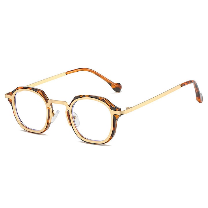 Rame ochelari retro din tortoise-shell, protectie impotriva luminii albastre, pentru corectia vederii, pentru persoane de varsta mijlocie si varstnici