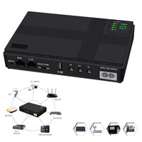 Mini UPS portabil/sisteme camere securitate, 2025NEW, BIGLISTENING®, 10400mAh, 5V/9V/12V, pentru routere, camere, difuzoare, PoE, LAN, USB, negru