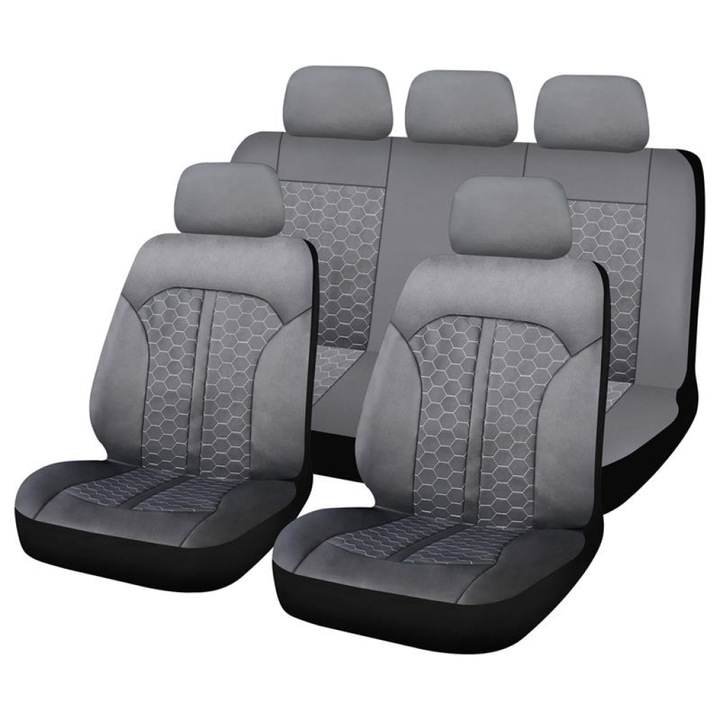 Комплект калъфи за седалки за кола Amio, тапицерия за предни и задни седалки, Пълен комплект