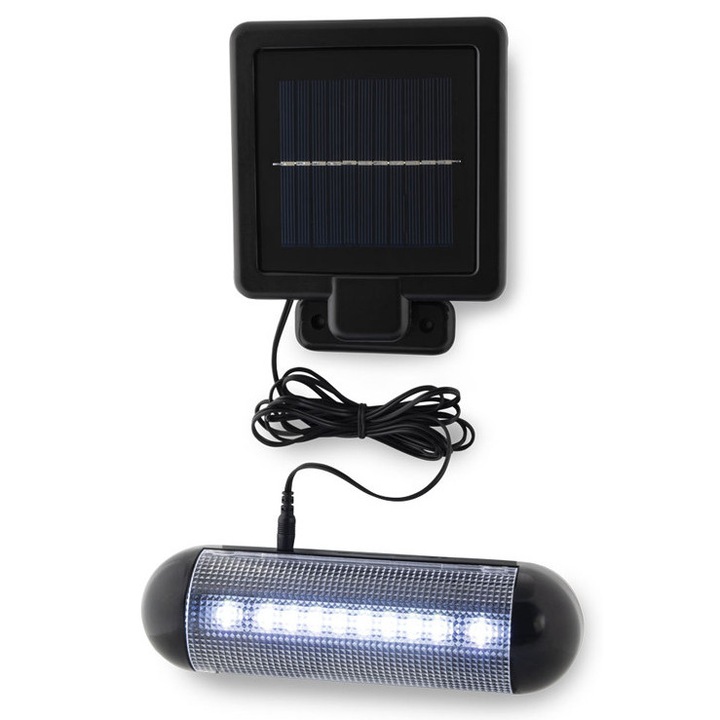 Lampa solara de perete, 10 LED-uri, 60 lm, ecologica, 2m cablu