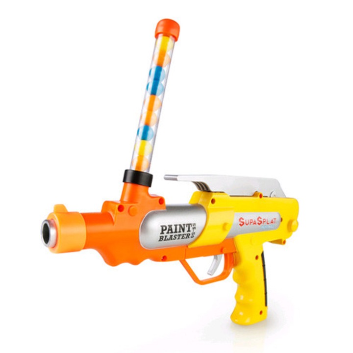 Paintball készlet gyerekeknek, 50 golyó, 20 méteres lőtávolságú fegyver, védőszemüveg