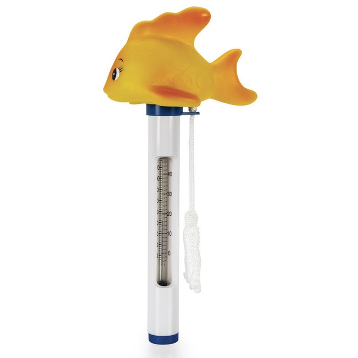 Termometru pentru piscina, model pestisor, 26cm, Celsius si Fahrenheit, set accesorii piscina