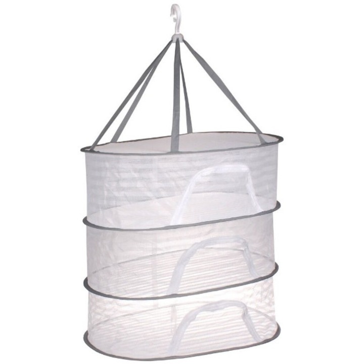 3 szintes edényszárító, TV PRODUCTS, poliészter anyagból, méretek 70x50x60cm, zöldségek, gyümölcsök, fűszernövények, gombák szárítására