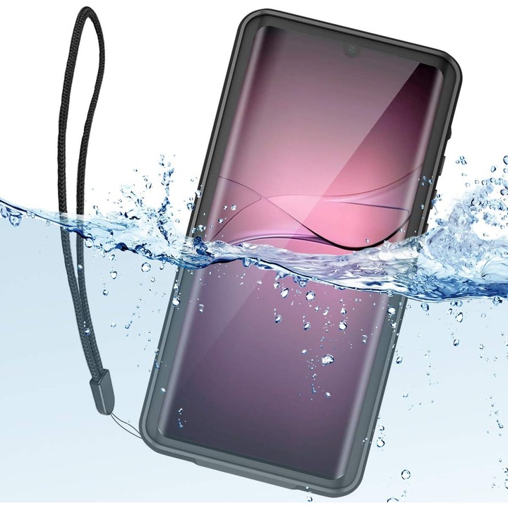 Husa de protectie ShellBox, pentru Huawei P30, 360 grade, protectie la socuri si praf, culoare negru