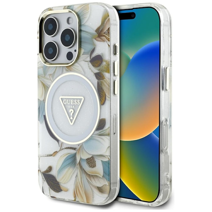 Високозащитен калъф за iPhone 16 Pro, U32, твърда пластмаса, перлено бял