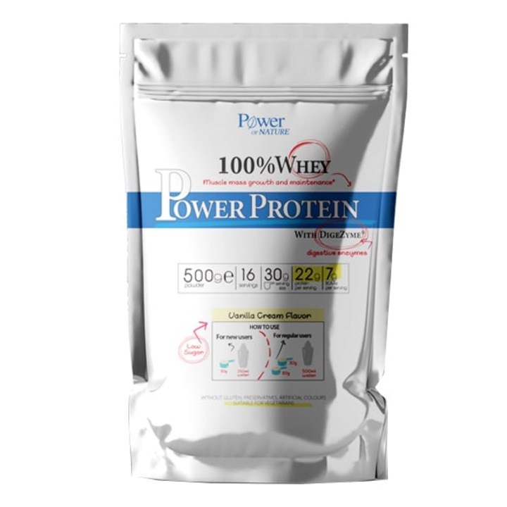 Proteine 100% Whey, Power Health, Crema de Vanilie, 500g