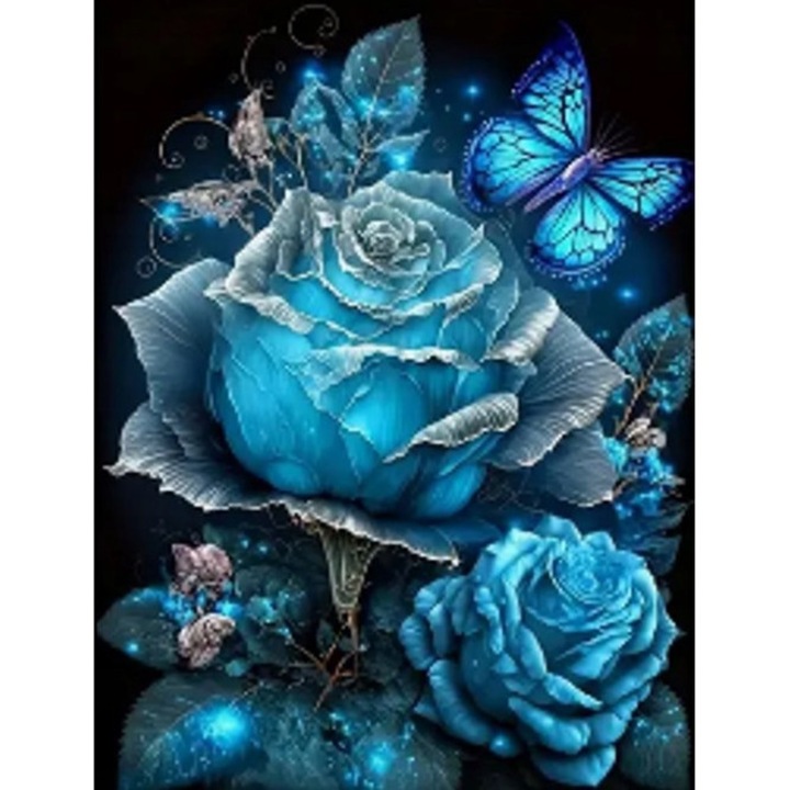 Pictura pe diamante, Norimpex, flori, 40x30cm, multicolor