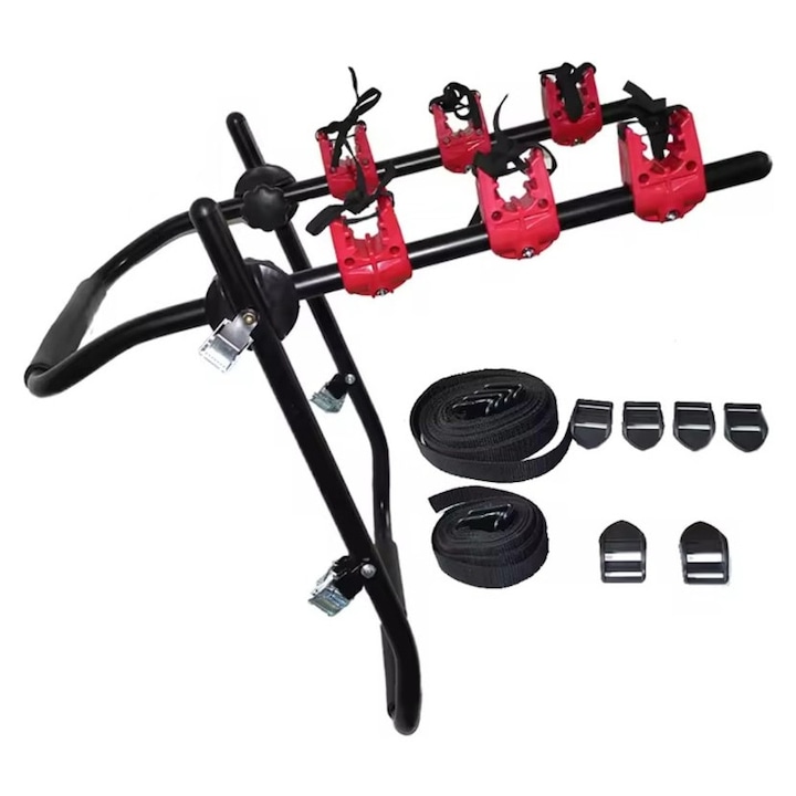 Suport auto pentru 3 biciclete – capacitate pana la 40 kg, montaj rapid fara unelte