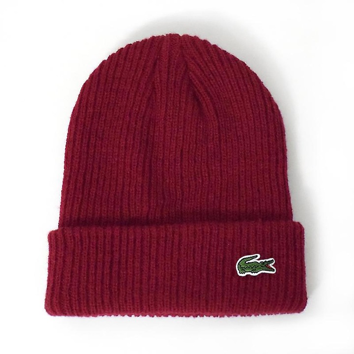 Плетена шапка, унисекс, поларена подплата, за спортове на открито, бордо