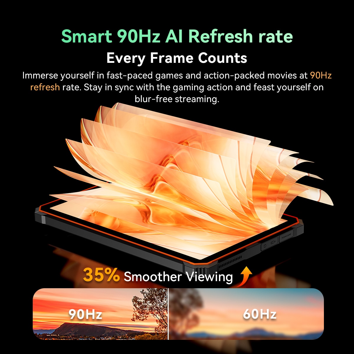 Tableta Blackview Active 10 Pro, 10.95 inch, Android 14, WiFi6, 2.4GHz, 5GHz, FHD+IPS, 90HZ, 36GB Ram(12GB + 24GB extensibili), 1920x1200, 512GB ROM, 30000mAh, NFC/RGB/DRM L1 si Netflix HD, Negru