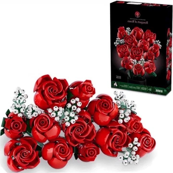 Комплект за флорална аранжировка „Направи си сам“ с 12 рози - Висококачествени изкуствени цветя за сватби/домашен декор/подаръци за годишнина (822 броя, многоцветни)