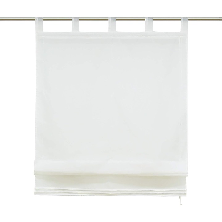 Eslir függöny, 120 x 155 cm, megkötős, voile, fehér színű