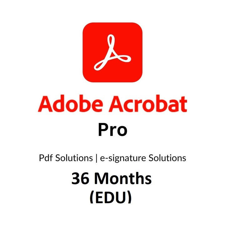 Adobe Acrobat Pro 2024 EDU – 3 éves oktatási elektronikus licenc (1 felhasználó, Mac/WINDOWS, többnyelvű, ESD)