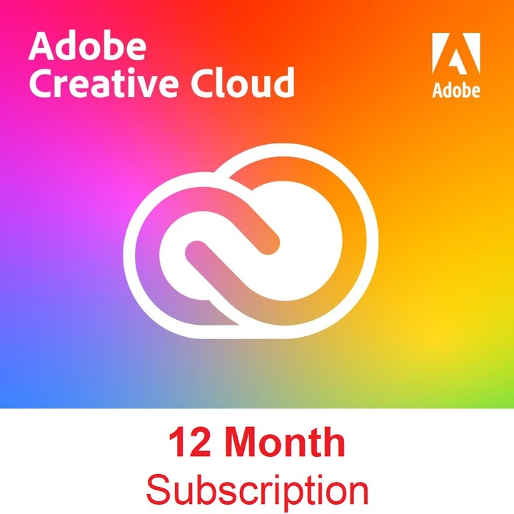 Adobe Creative Cloud – 12 hónapos elektronikus licenc (1 felhasználó, Mac/WINDOWS, többnyelvű, ESD)