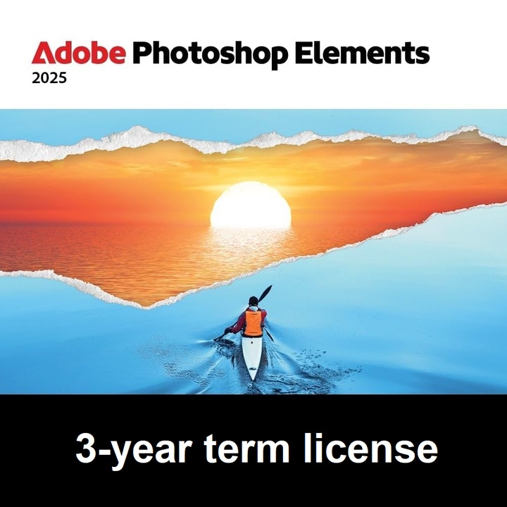 Adobe Photoshop Elements 2025 (3 éves, 1 felhasználó, Mac/Windows, többnyelvű, ESD)