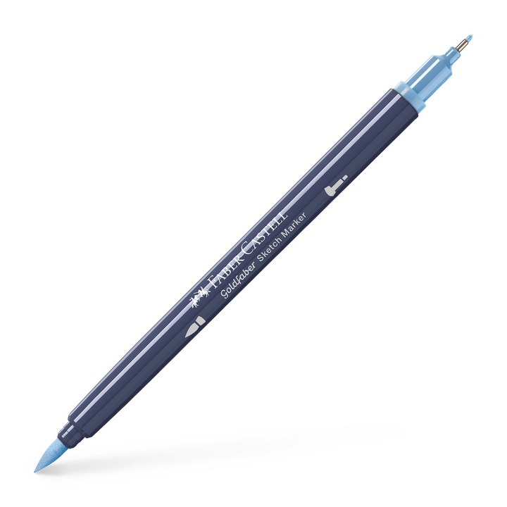 Маркер за скициране с 2 глави, тъмносиньо, 453 Goldfaber Faber-Castell