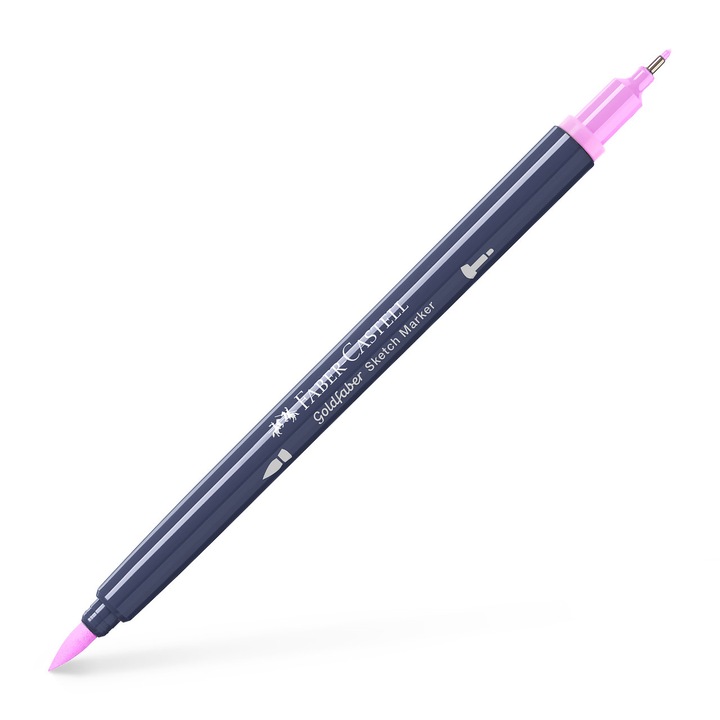 Маркер за скициране с 2 глави, светло пурпурен, 119 Goldfaber Faber-Castell