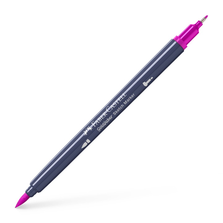 Маркер за скициране с 2 глави, розово-лилав, среден, 125 Goldfaber Faber-Castell