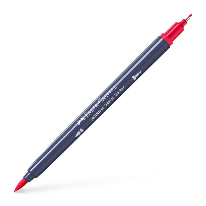 Маркер за скициране с 2 глави, перманентен, кармин 126, Goldfaber, Faber-Castell
