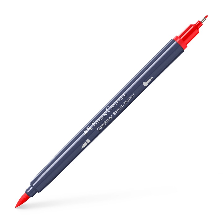 Маркер за скициране с 2 глави, аленочервен 118 Goldfaber Faber-Castell